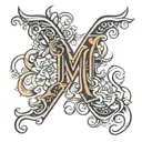 letter M and letter L tattoo design idea