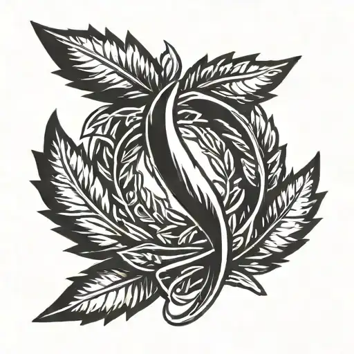 laurel wreath like the Fred Perry Logo with Cross  tattoo design idea