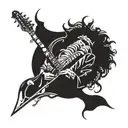 silhueta Jimi Hendrix tattoo design idea