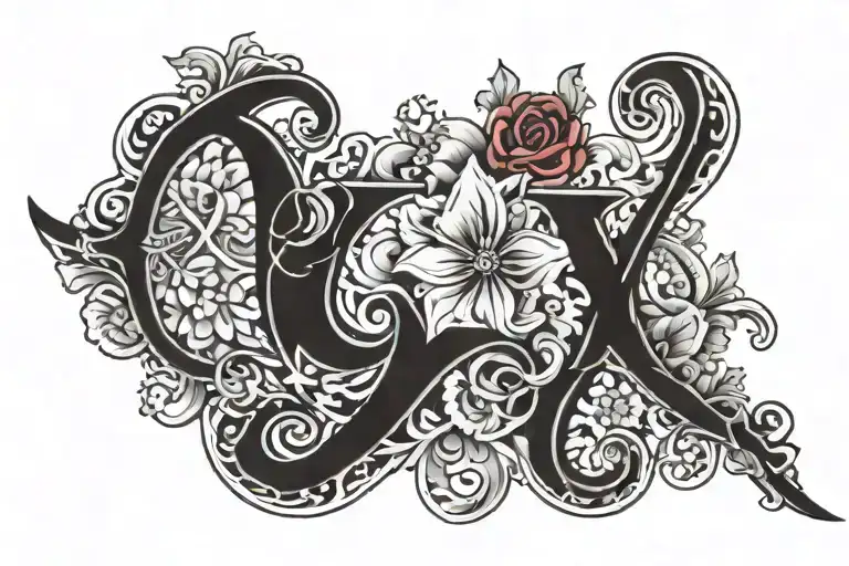 ruby name written tattoo design idea
