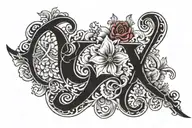 ruby name written tattoo design idea