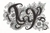 ruby name written tattoo design idea
