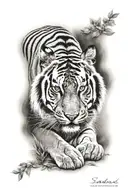 Siberian Tiger tattoo design idea