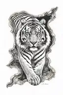 Siberian Tiger tattoo design idea