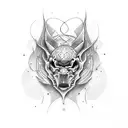 initials LR  tattoo design idea