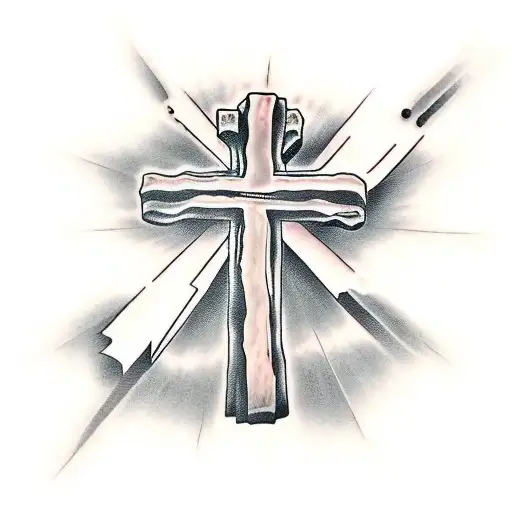 a cross with the Bible verse James 1:19 tattoo design idea