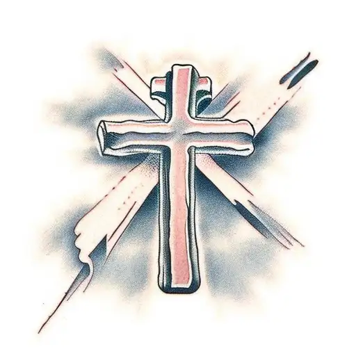 a cross with the Bible verse James 1:19 tattoo design idea