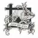 1 John 4:19 written tattoo design idea