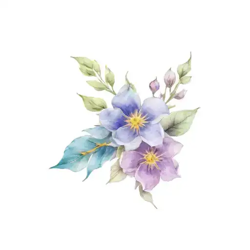 simi old n book flowers witchy tattoo design idea