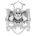 tricep tattoo that makes a different character when my arm is up versus down. make it more girly tattoo design idea