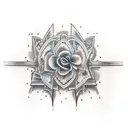 solid garter belt tattoo design idea