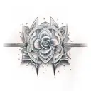 solid garter belt tattoo design idea