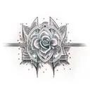 solid garter belt tattoo design idea