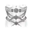 solid garter belt tattoo design idea