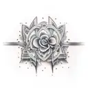 solid garter belt tattoo design idea