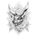 solid garter belt tattoo design idea