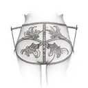 solid garter belt tattoo design idea