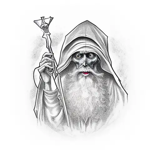 The hermit tarot tattoo design idea