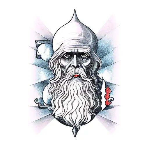 The hermit tarot tattoo design idea