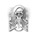 The hermit tarot tattoo design idea