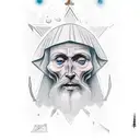 The hermit tarot tattoo design idea