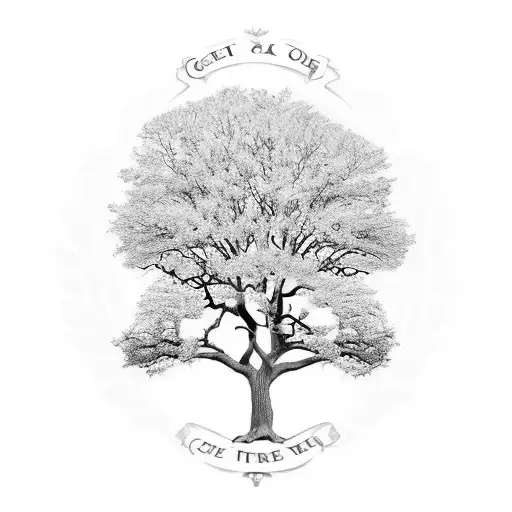 Need to get a black and white family tree tattoo. Idea is old oak type tree without leaves and entwined with all the bra tattoo design idea