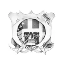 arm sleeve with Blackbeard's flag tattoo design idea