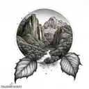 zion national park tattoo design idea