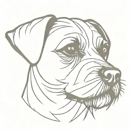 border terrier dog with tongue out tattoo design idea
