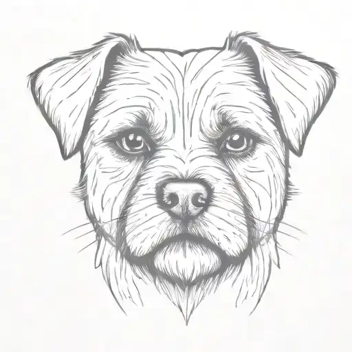 border terrier dog tattoo design idea