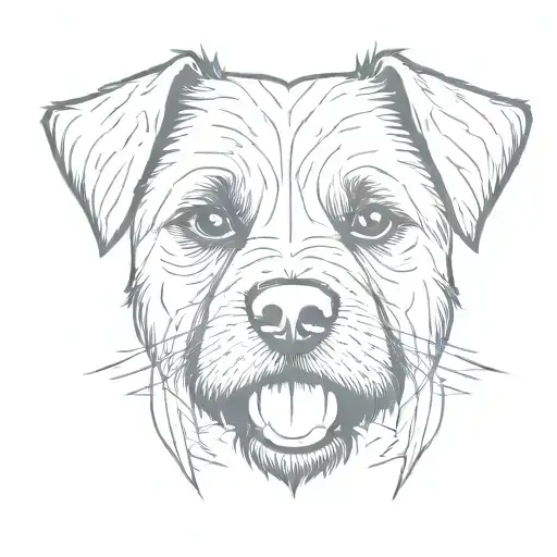 border terrier dog tattoo design idea