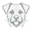 border terrier dog tattoo design idea