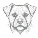 border terrier dog tattoo design idea