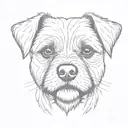 border terrier dog tattoo design idea