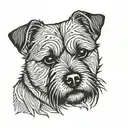 border terrier dog tattoo design idea