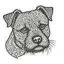 border terrier dog tattoo design idea