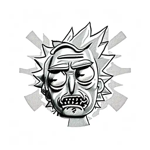 rick and morty  tattoo design idea