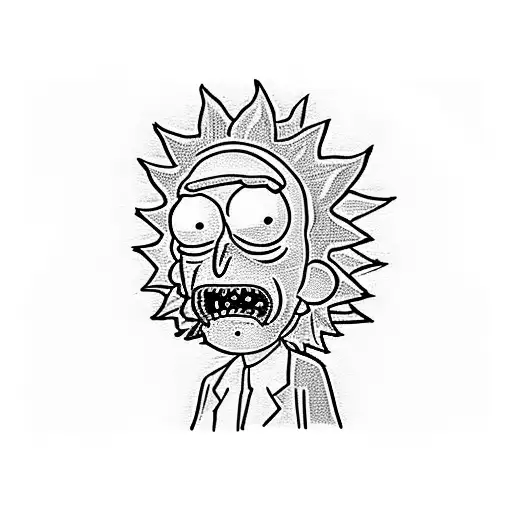rick and morty  tattoo design idea