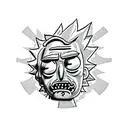 rick and morty  tattoo design idea