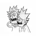 rick and morty  tattoo design idea