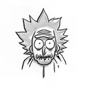 rick and morty  tattoo design idea