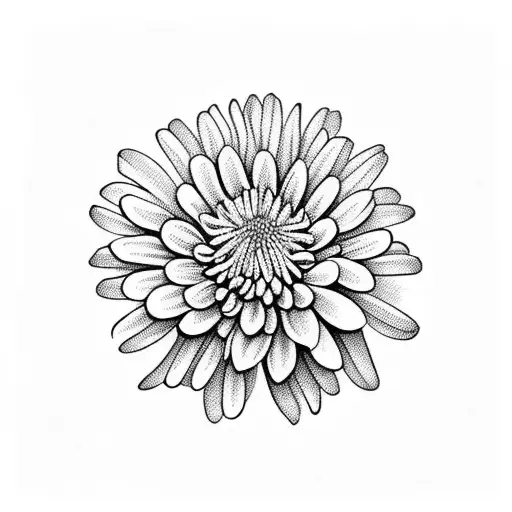 Chrysanthemum tattoo design idea