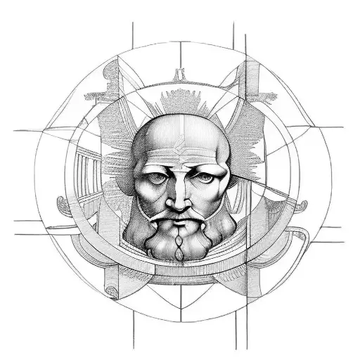 da vinci, philosophers, greek, hitory tattoo design idea
