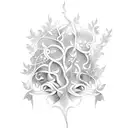 ray of light and vines tattoo design idea
