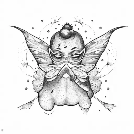 tooth fairy tattoo design idea