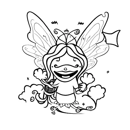 tooth fairy tattoo design idea