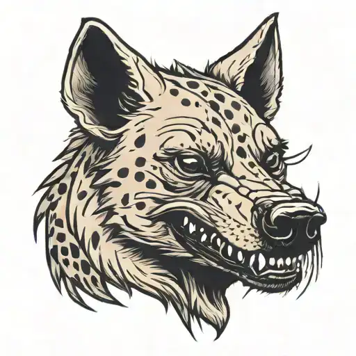 laughing Hyena head tattoo tattoo design idea