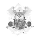 nordic and Japanese mixed sleeve tattoo design idea