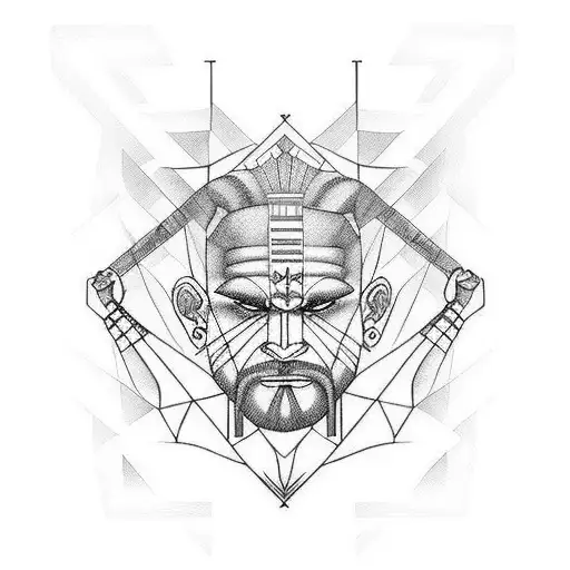 three vertical lines on biceps signifying power wisdom and divine knowledge  tattoo design idea