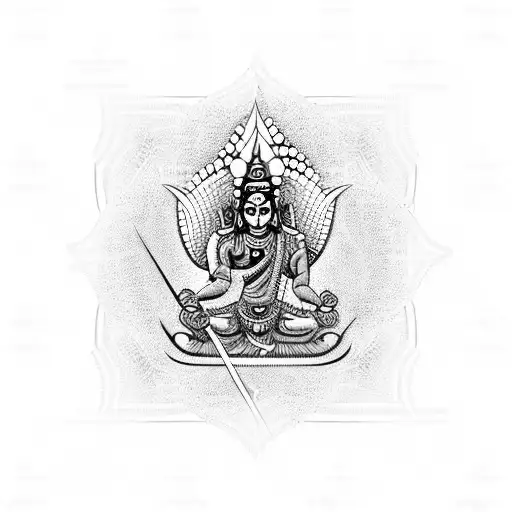 tripundra on biceps signifying power wisdom and divine knowledge  tattoo design idea